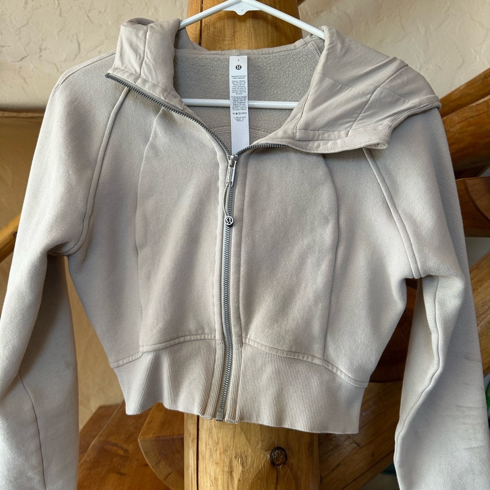 Lululemon Beige Zip-Up Hoodie